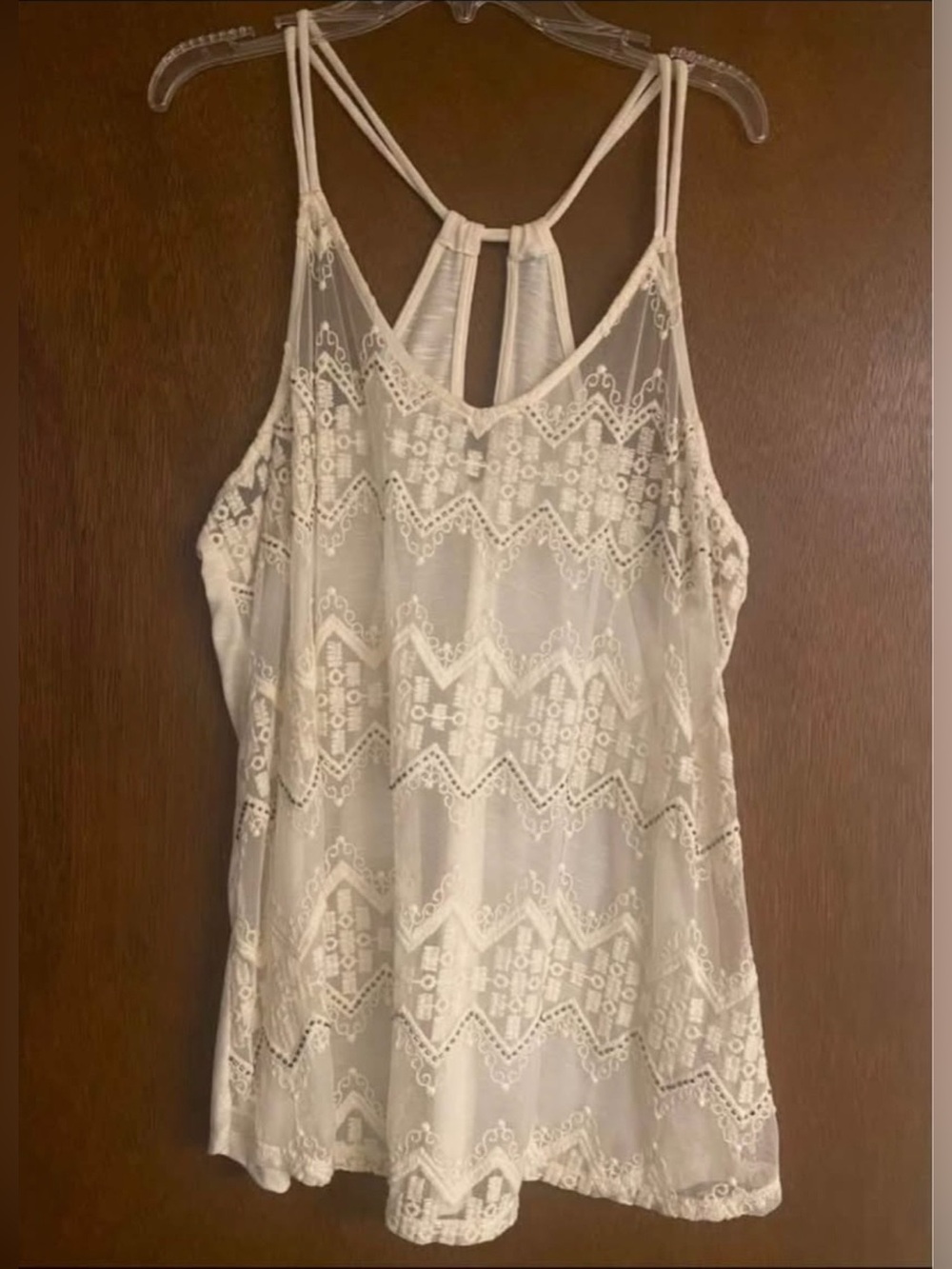 Vintage Y2K Boho Strappy Camisole Lace Tank Top